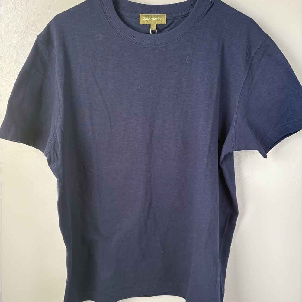 NWT men’s Navy Blue Short Sleeve Tee by Time Catcher Small cotton - Picture 3 of 11